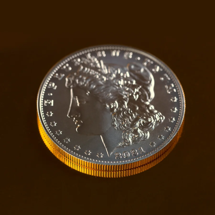 Silver Morgan coins