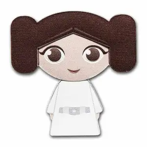 Star Wars Chibi Princess Leia 2021 Niue $2 1oz Silver Coin