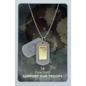1 Gram Gold Bullion Exchanges Army Camouflage Istanbul Gold Refinery (IGR) .9999 Bar (In Assay)