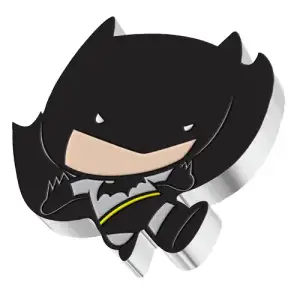 2021 1 oz Niue Silver Chibi Batman Flying Shaped Coin