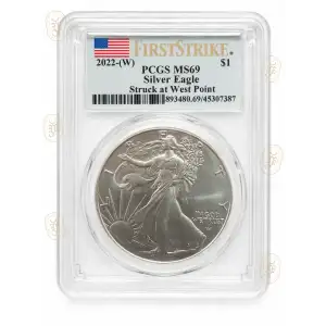 2022 W Bullion Silver Eagles PCGS MS-69