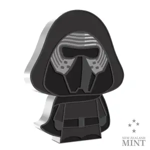 2021 Chibi Star Wars: Kylo Ren 1 oz Silver Coin New Zealand Mint