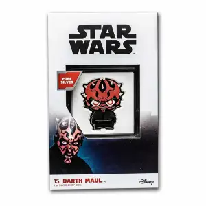 2022 Niue Star Wars Chibi Darth Maul 1 Oz Silver Proof Coin