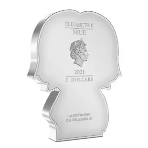 2021 Star Wars Han Solo 1 oz Fine Silver Chibi Coin New Zealand Mint (2)