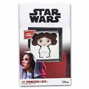 Star Wars Chibi Princess Leia 2021 Niue $2 1oz Silver Coin
